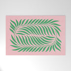 Two Ferns: Azalea & Ocean Green Welcome Mat Gallery Image 1