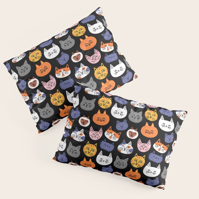 Funny cat animal cartoon art pattern Pillow Sham Gallery Image 3