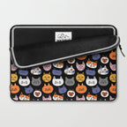 Funny cat animal cartoon art pattern Laptop Sleeve Gallery Image 2