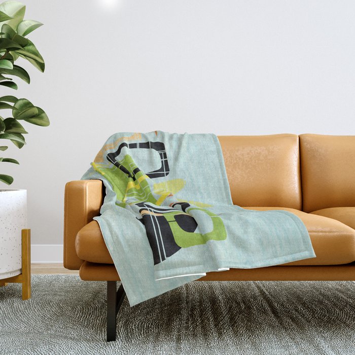 Mid Century Modern Babe Throw Blanket Gallery Image 1