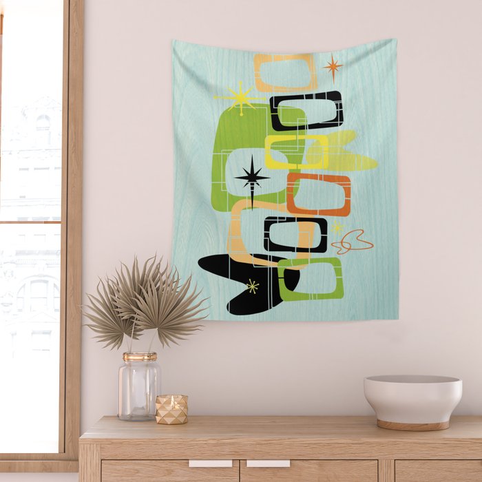 Mid Century Modern Babe Wall Tapestry Gallery Image 2