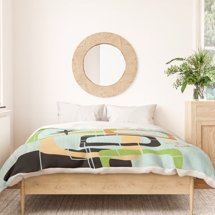 Mid Century Modern Babe Duvet Cover Gallery Image 3