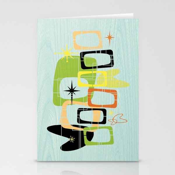 Mid Century Modern Babe Stationery Card Gallery Image 2