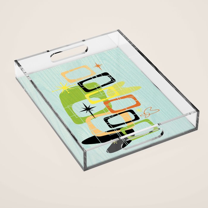 Mid Century Modern Babe Acrylic Tray Gallery Image 1