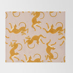 Leopard Race - pink Throw Blanket Gallery Image 2