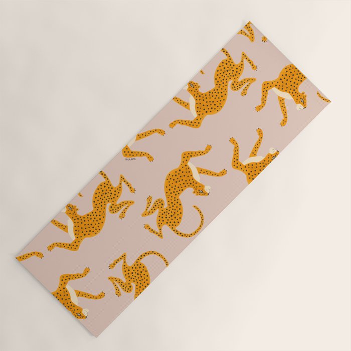Leopard Race - pink Yoga Mat Gallery Image 1
