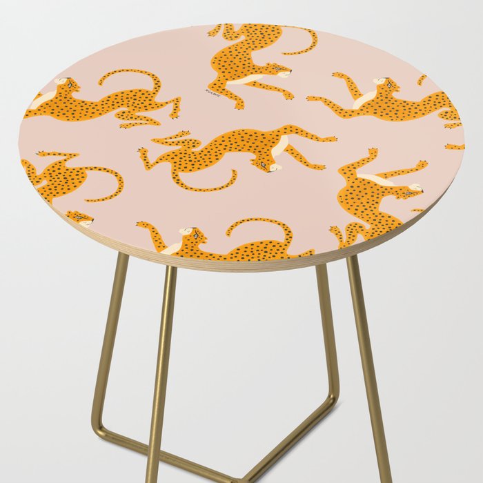 Leopard Race - pink Side Table Gallery Image 2