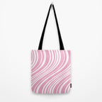 Wavy Stripes XXXI - Pastel Pink  Tote Bag Gallery Image 2