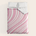 Wavy Stripes XXXI - Pastel Pink  Comforter Gallery Image 6
