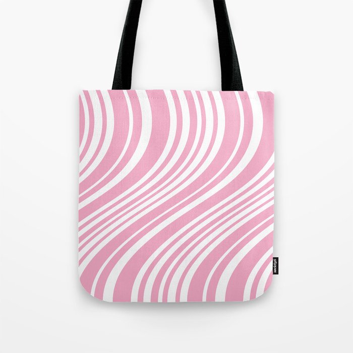 Wavy Stripes XXXI - Pastel Pink  Tote Bag Gallery Image 1