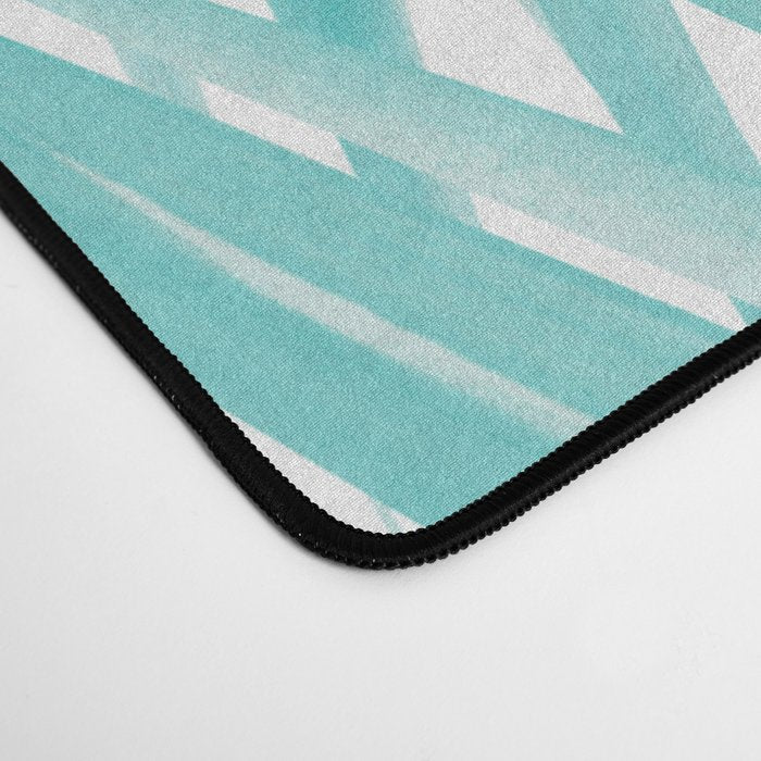 Soft Turquoise Palm Leaves Dream - Cali Summer Vibes #3 #tropical #decor #art Desk Mat Gallery Image 4