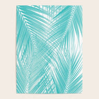Soft Turquoise Palm Leaves Dream - Cali Summer Vibes #3 #tropical #decor #art Poster Gallery Image 4
