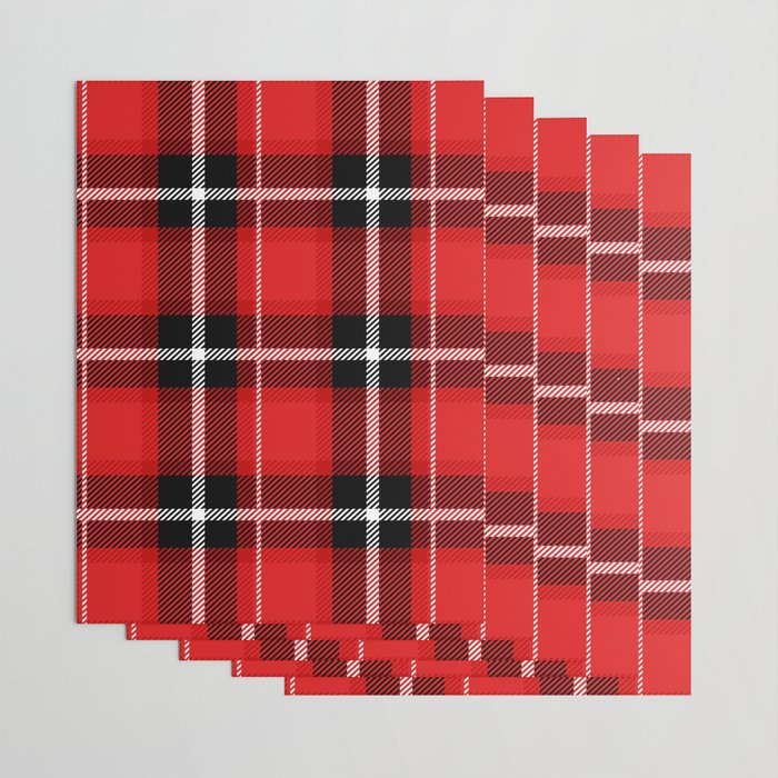 Red + Black Plaid Wrapping Paper Gallery Image 3