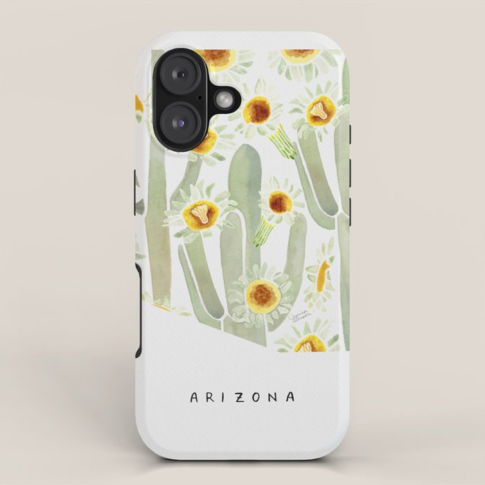 Arizona State Saguaro Cactus Blossoms iPhone Case Gallery Image 1