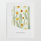 Arizona State Saguaro Cactus Blossoms Poster Gallery Image 4