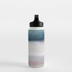 Lullaby Waves III - Dark Teal Blue White Pink Light Blue Modern Art, Ocean Waves Nursery Beach Water Bottle Gallery Image 3