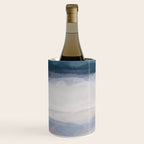 Lullaby Waves III - Dark Teal Blue White Pink Light Blue Modern Art, Ocean Waves Nursery Beach Wine Chiller Gallery Image 3
