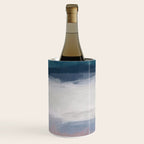 Lullaby Waves III - Dark Teal Blue White Pink Light Blue Modern Art, Ocean Waves Nursery Beach Wine Chiller Gallery Image 1