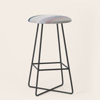 Lullaby Waves III - Dark Teal Blue White Pink Light Blue Modern Art, Ocean Waves Nursery Beach Stool Gallery Image 1