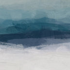 Lullaby Waves III - Dark Teal Blue White Pink Light Blue Modern Art, Ocean Waves Nursery Beach Coffee Mug Gallery Image 2