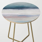 Lullaby Waves III - Dark Teal Blue White Pink Light Blue Modern Art, Ocean Waves Nursery Beach Side Table Gallery Image 2