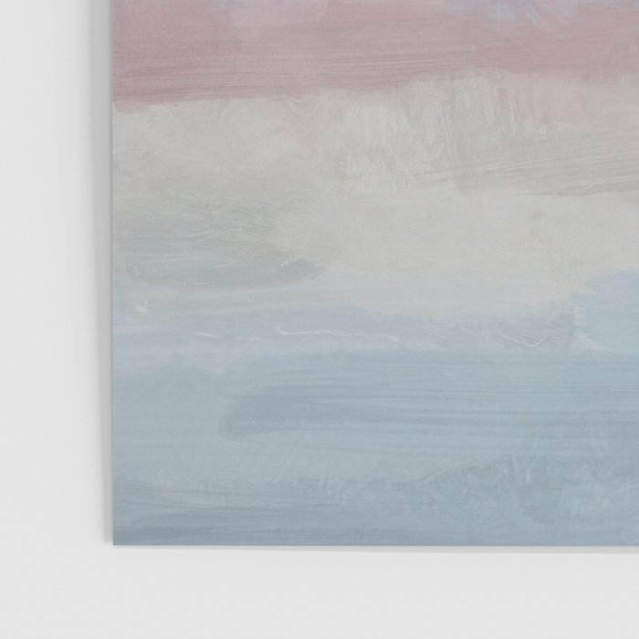 Lullaby Waves III - Dark Teal Blue White Pink Light Blue Modern Art, Ocean Waves Nursery Beach Poster Gallery Image 3