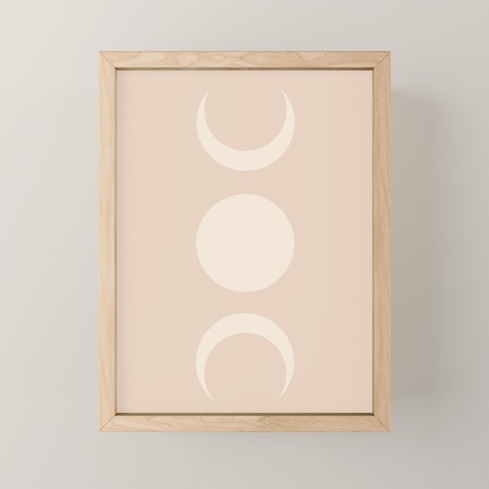 Moon Shapes Minimalism - Ethereal Light Mini Art Print Gallery Image 1