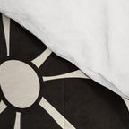 Retro Groovy Black & White Flowers Comforter Gallery Image 4