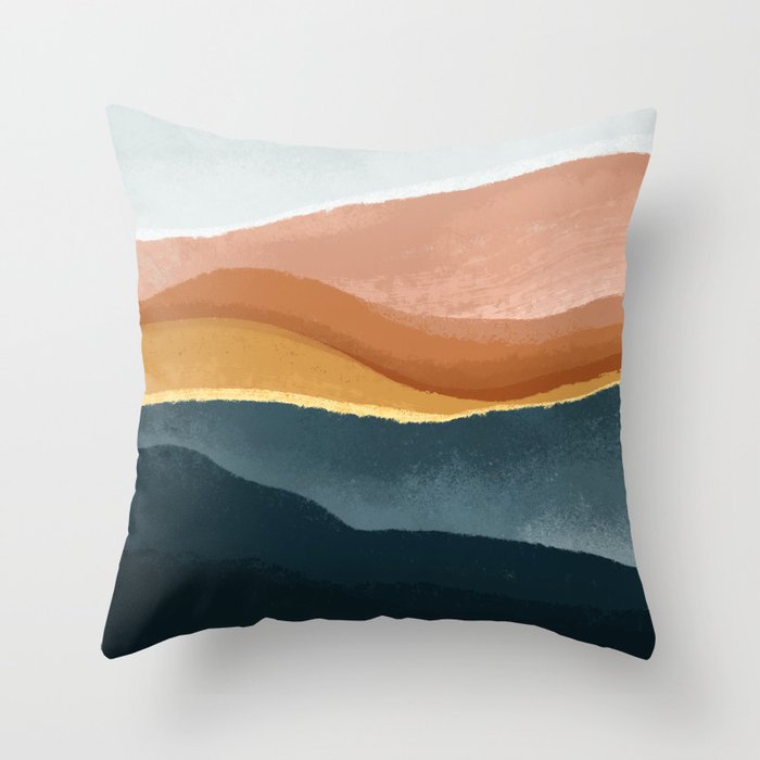 Calming Waves Throw Pillow Gallery Image 1