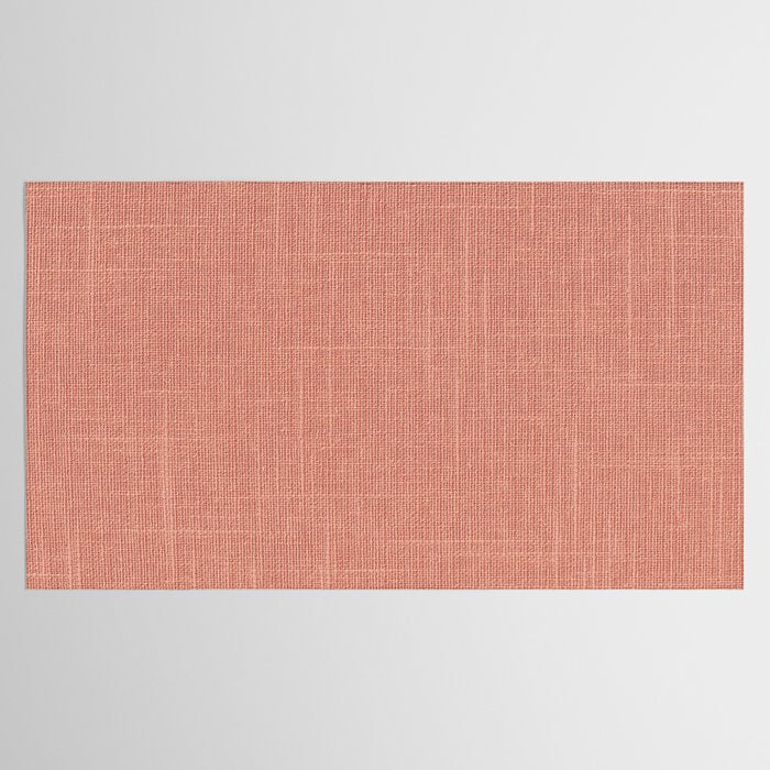 Salmon Linen Texture Tablecloth Gallery Image 2