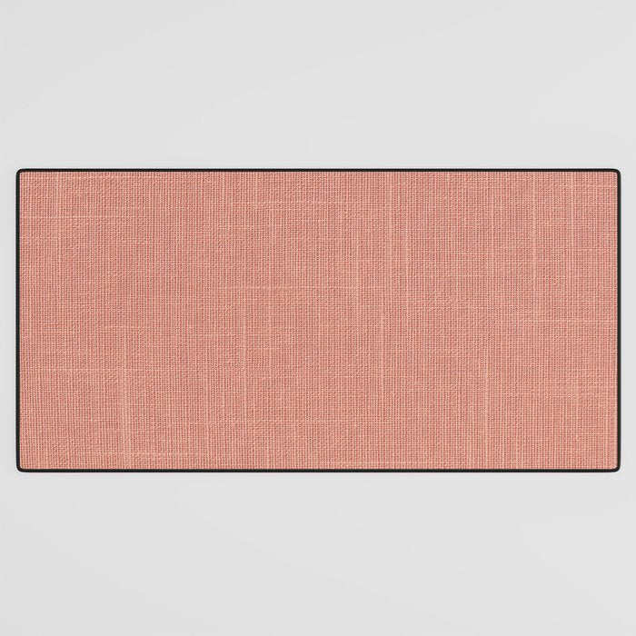 Salmon Linen Texture Desk Mat Gallery Image 3