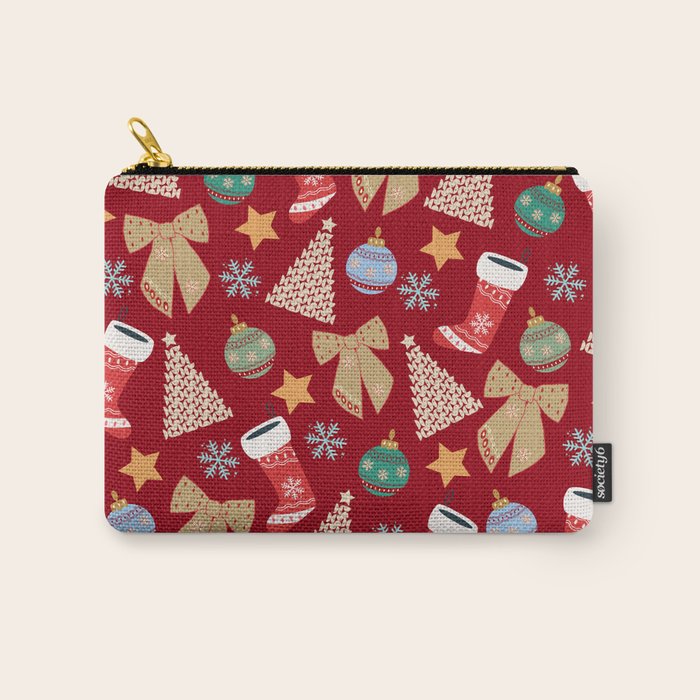 Cute Christmas Red Carry All Pouch Gallery Image 1