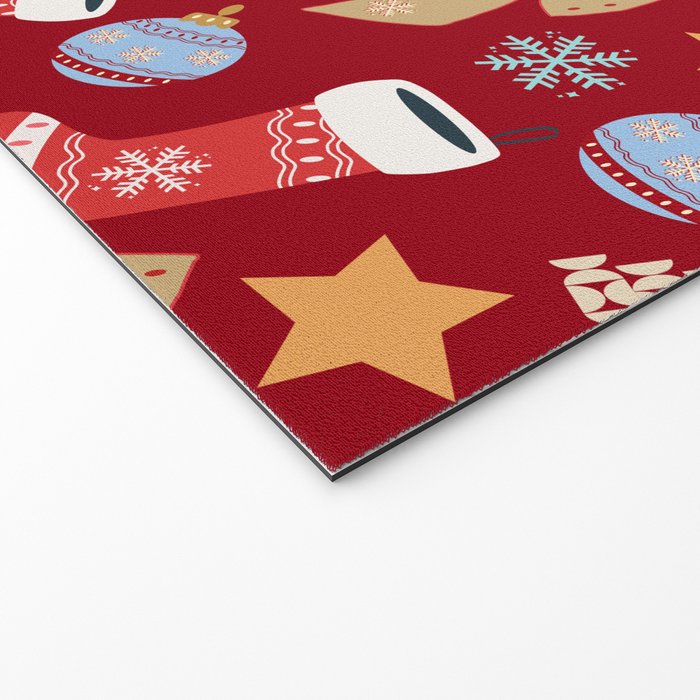 Cute Christmas Red Welcome Mat Gallery Image 2