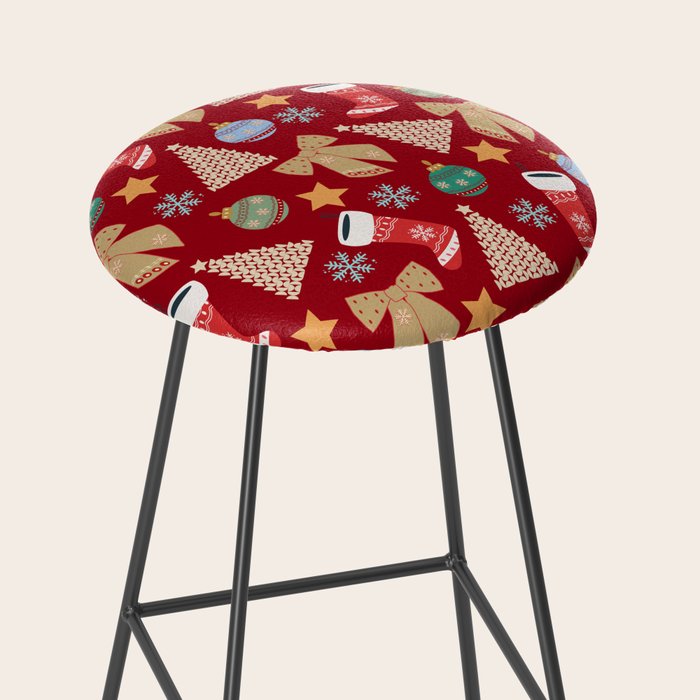 Cute Christmas Red Stool Gallery Image 2