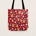 Cute Christmas Red Tote Bag Gallery Image 1
