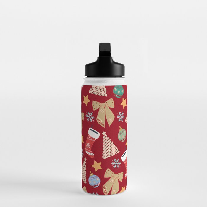 Cute Christmas Red Water Bottle Gallery Image 3
