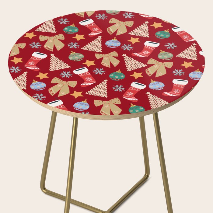 Cute Christmas Red Side Table Gallery Image 2