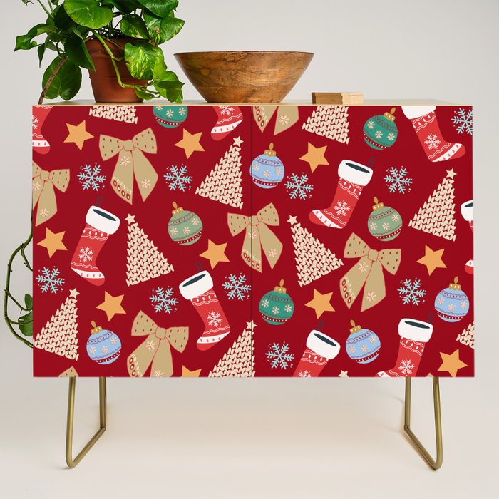 Cute Christmas Red Credenza Gallery Image 1