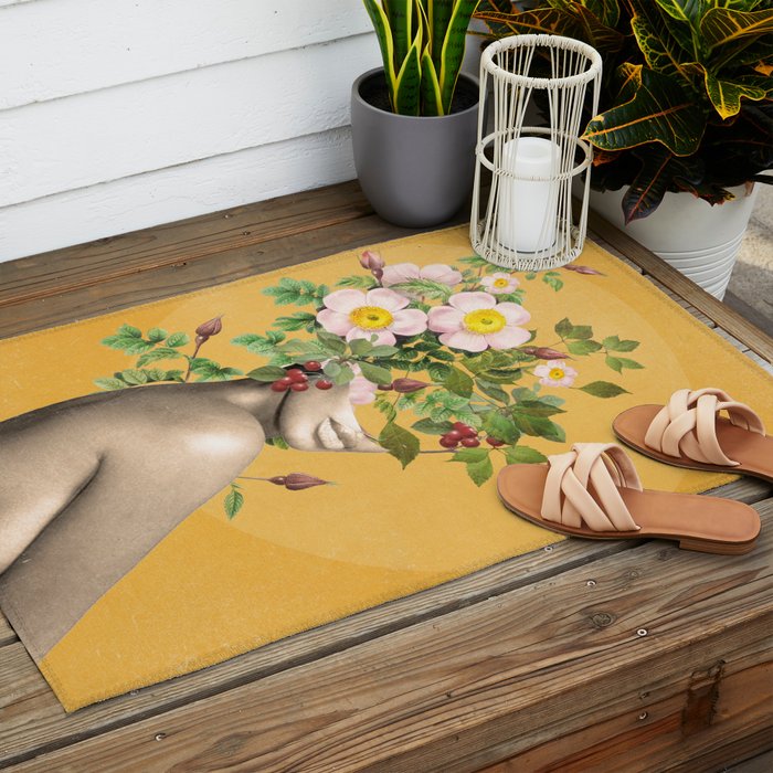 Floral beauty 12 Outdoor Rug Gallery Image 2