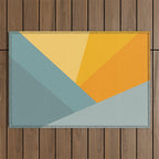 Abstract Mountain Sunrise Outdoor Rug Gallery Image 1