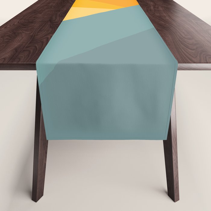 Abstract Mountain Sunrise Table Runner Gallery Image 1