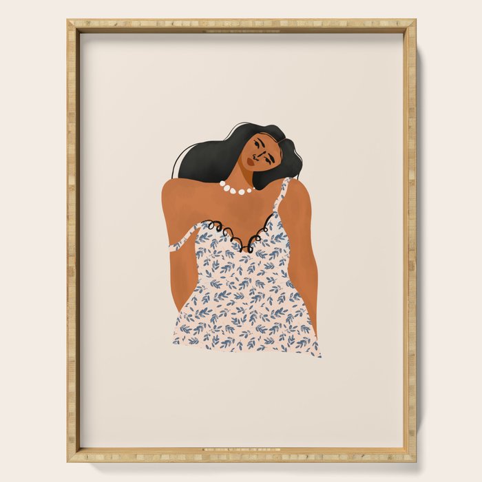Woman In A Sundress Serving Tray Gallery Image 1