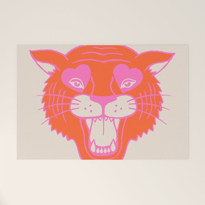 Neon Tiger Welcome Mat Gallery Image 1