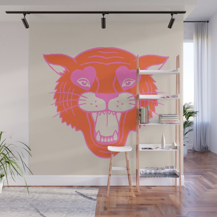 Neon Tiger Wall Mural Gallery Image 1