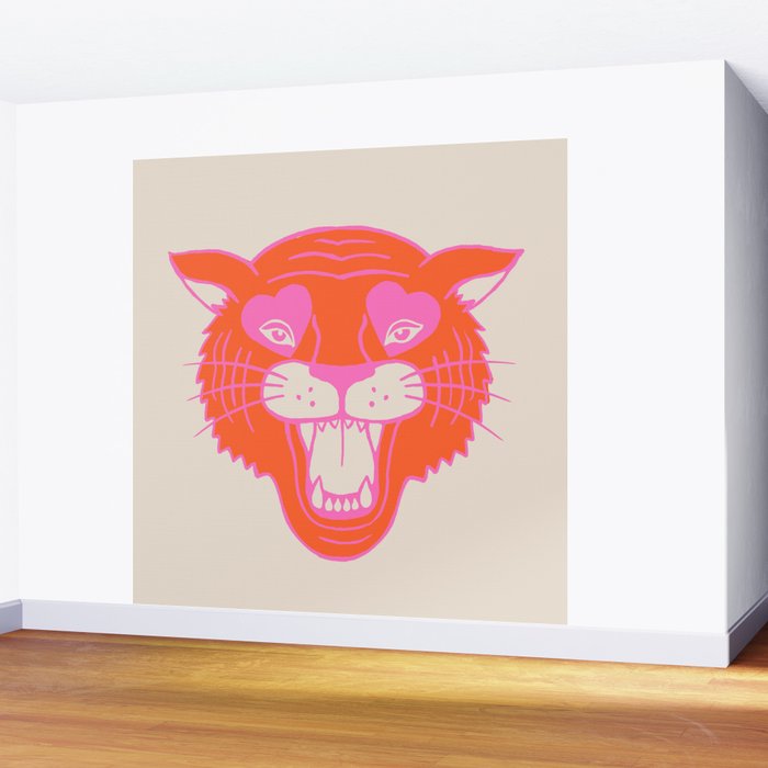 Neon Tiger Wall Mural Gallery Image 2