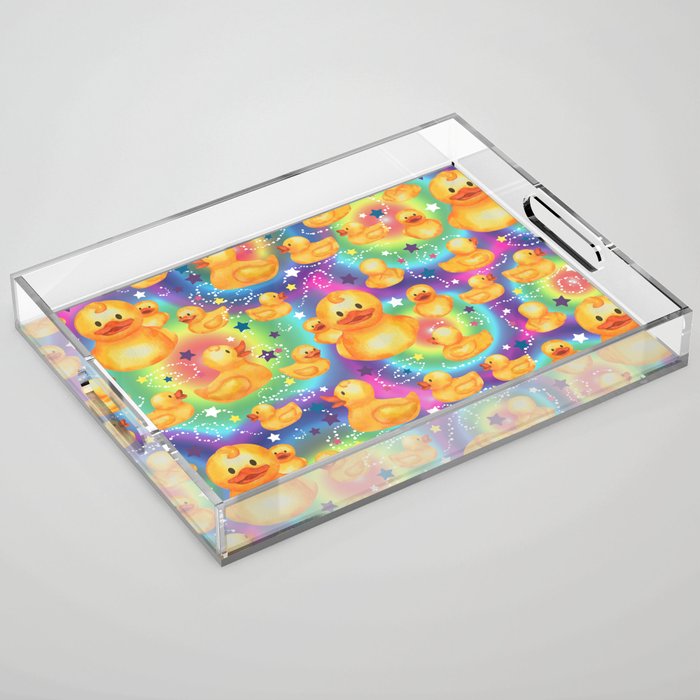 Rainbows and Ducks Acrylic Tray Gallery Image 1