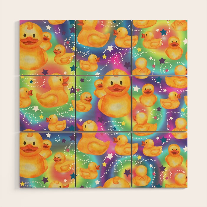 Rainbows and Ducks Wood Wall Art Gallery Image 1
