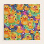 Rainbows and Ducks Wood Wall Art Gallery Image 1