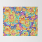 Rainbows and Ducks Throw Blanket Gallery Image 2