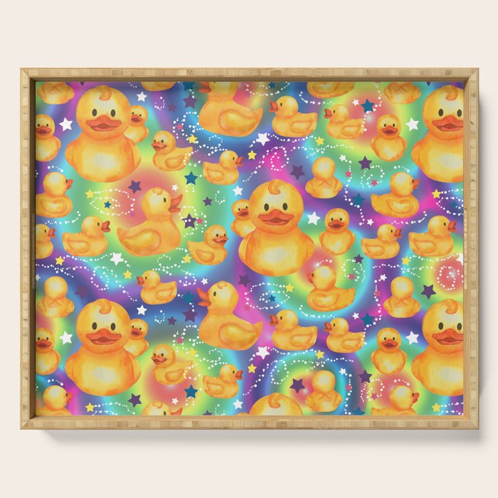 Rainbows and Ducks Serving Tray Gallery Image 1